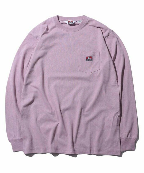 BEN DAVIS (ベンデイビス) ピスネーム ポケットロンT 長袖Tシャツ スモーキーパープル C-0780036