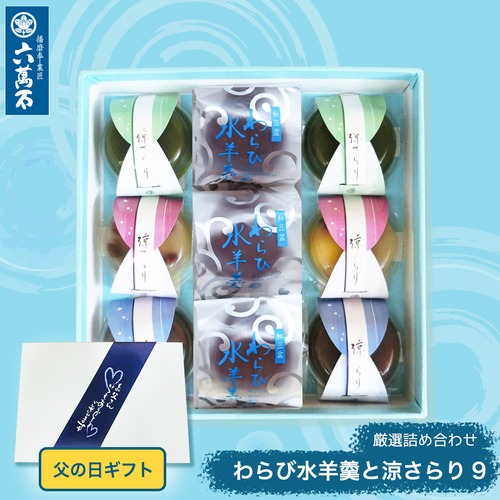 父の日ギフト 「わらび水羊羹と涼さらり 4種9個入り」 詰め合わせ #和菓子#お取り寄せ#土産#プレゼント#進物