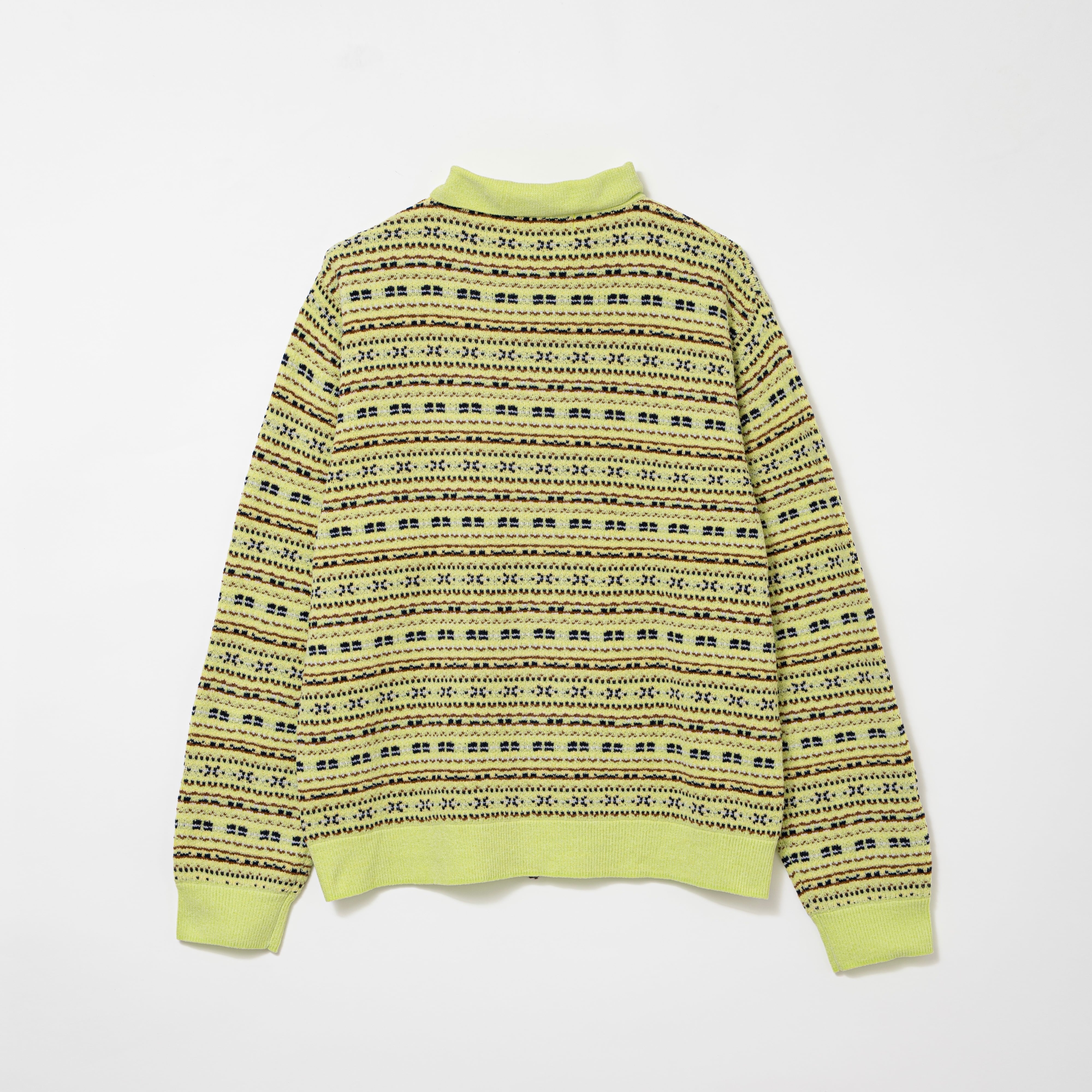 Zip up knit polo shirt（LIME） | TTTMSW