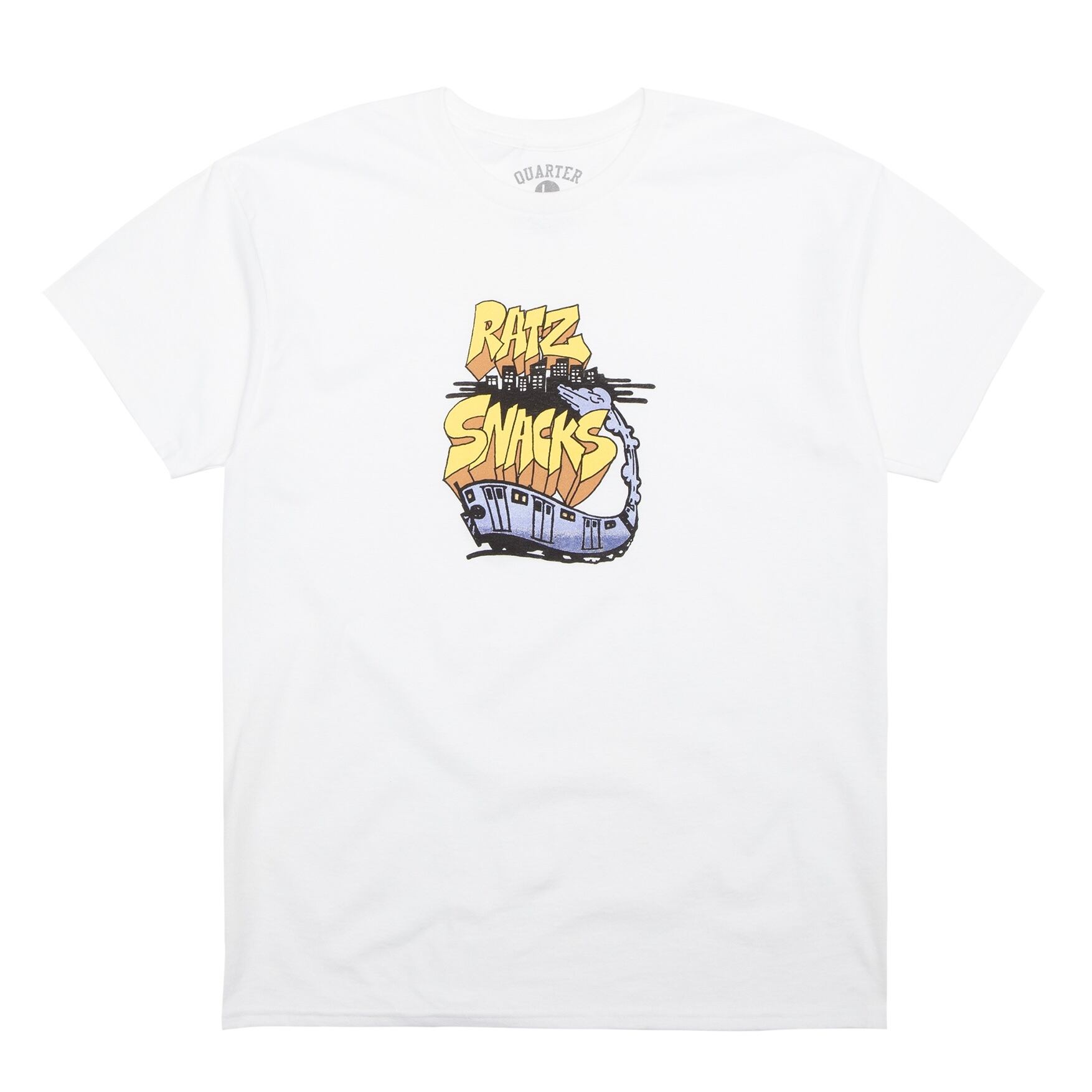 QUARTERSNACKS x RAT RATZ / TRAIN TEE WHITE | THE NEWAGE CLUB