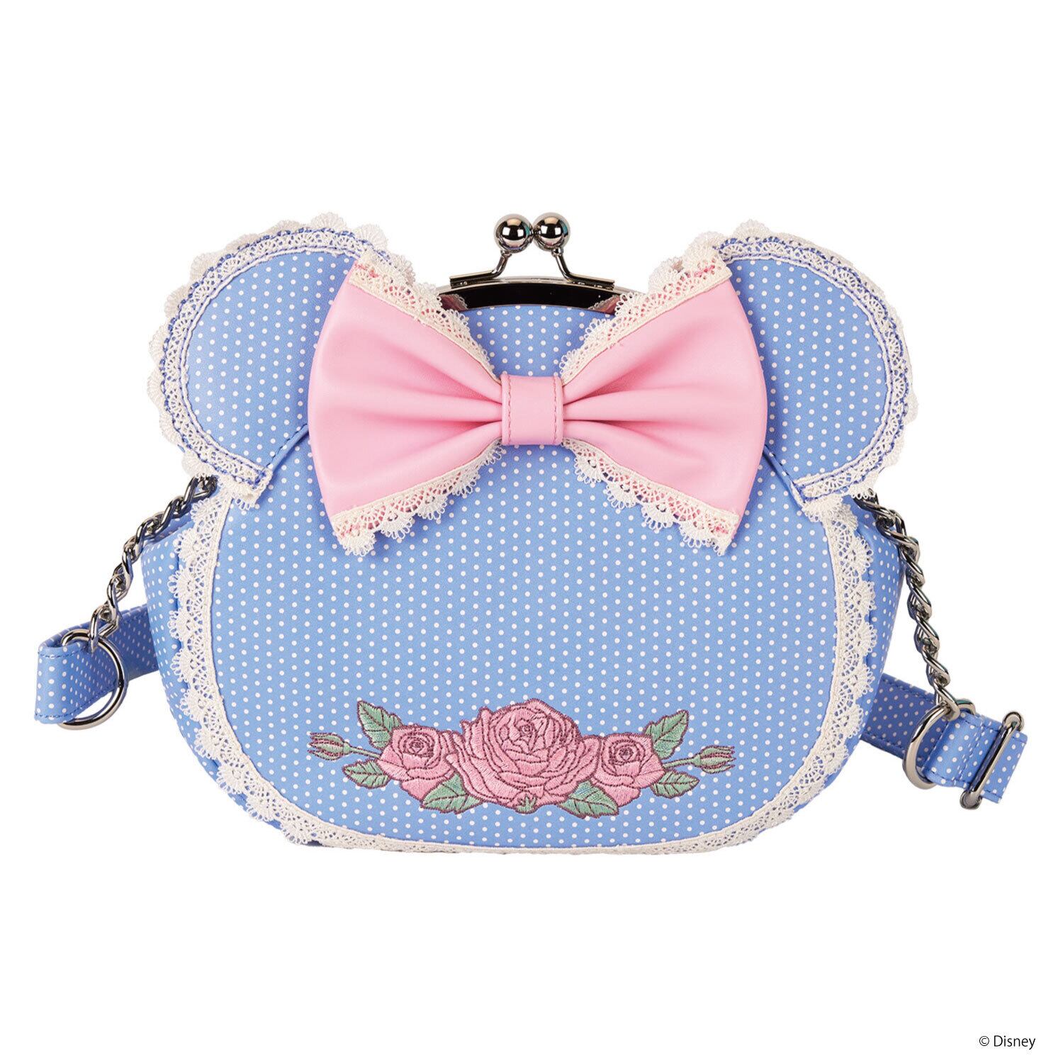 LF DISNEY MINNIE FLORAL AND LACE KISSLOCK CROSSBODY BAG_WDTB3214