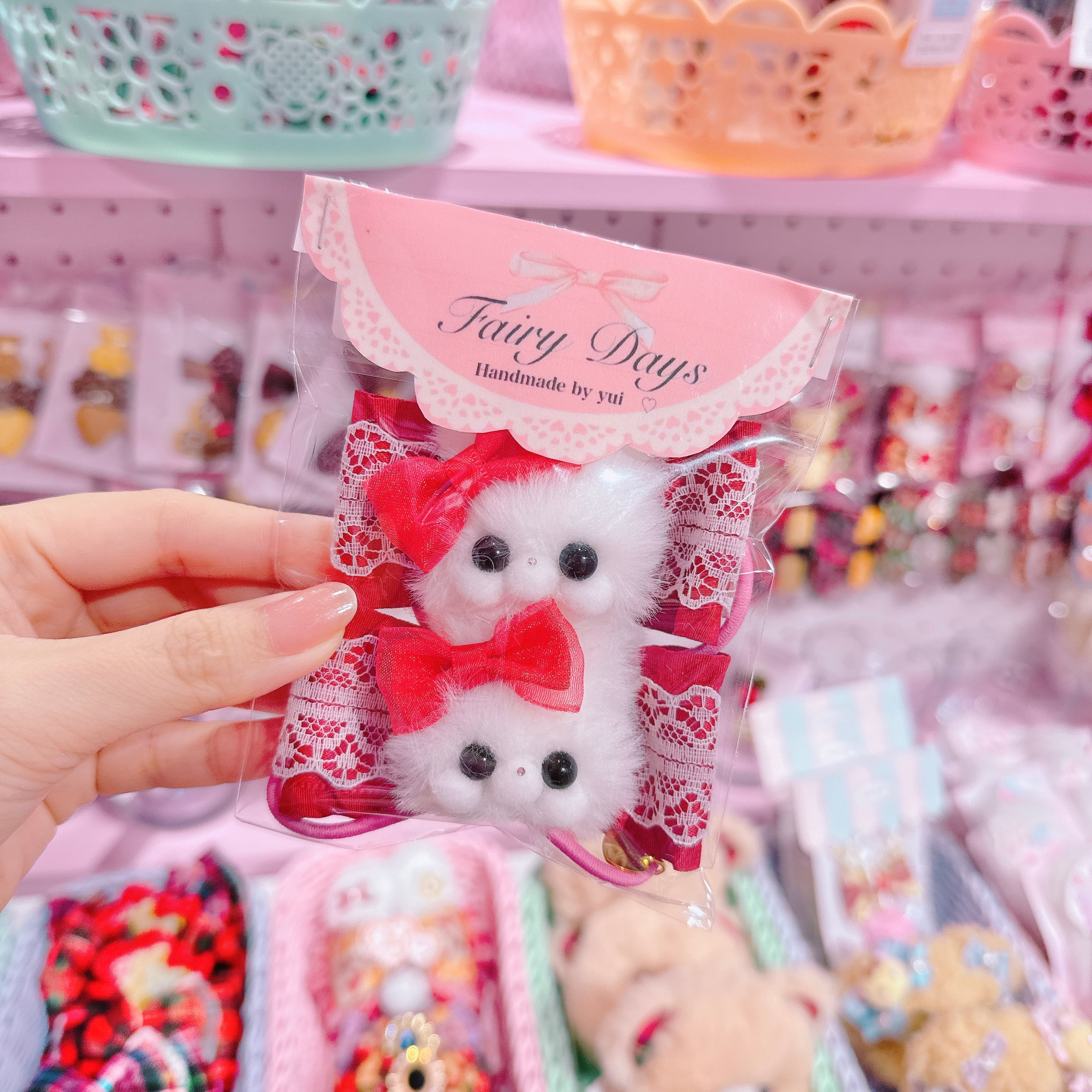 【G6】41-9モグモグちゃんレースツインヘアクリップ