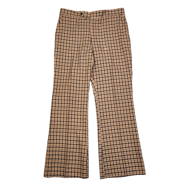 OLD CHECK FLARE PANTS 【DW607】