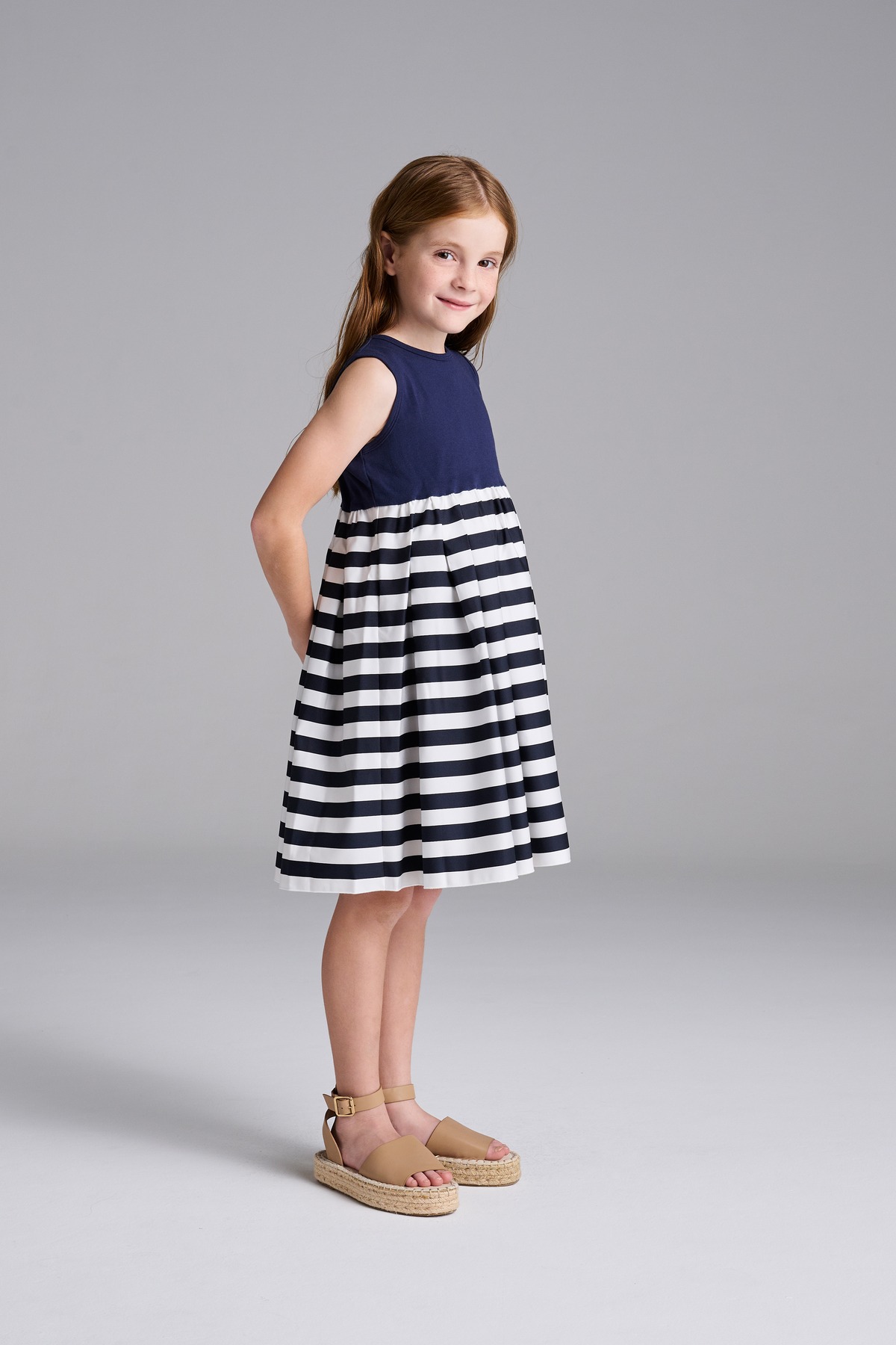 BORDER T-DRESS KIDS 6Y-11Y | AMICA・kids