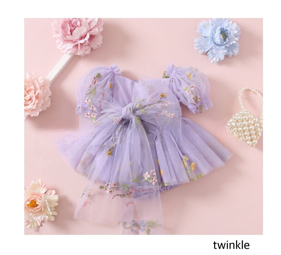 予約 garden party rompers purple