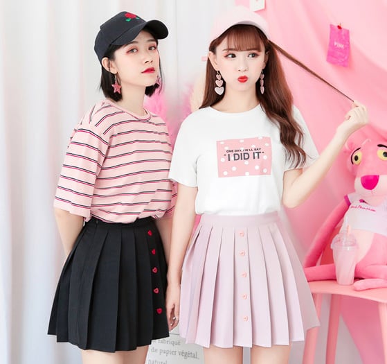 韓国ファッション プリーツスカート キュロット レディース オルチャン
