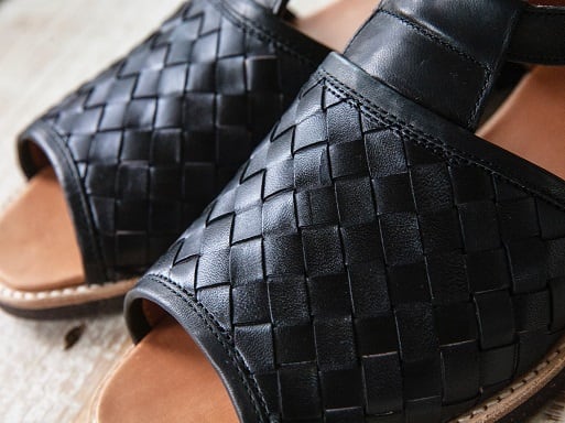 Dapper's(ダッパーズ) ～Classical Horsehide Mesh Sandals BLACK