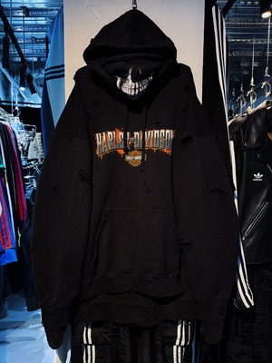"Harley-Davidson"skull mask design boro custom hoodie