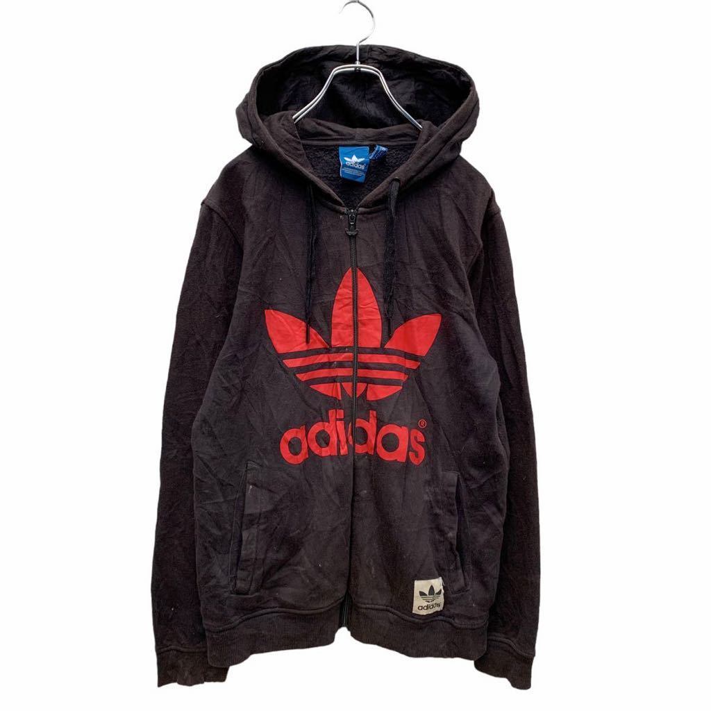 adidas originals ジップアップ スウェット パーカー M ブラック ...