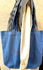 シャンブリックマチ付きオリジナルトートバッグ（L）