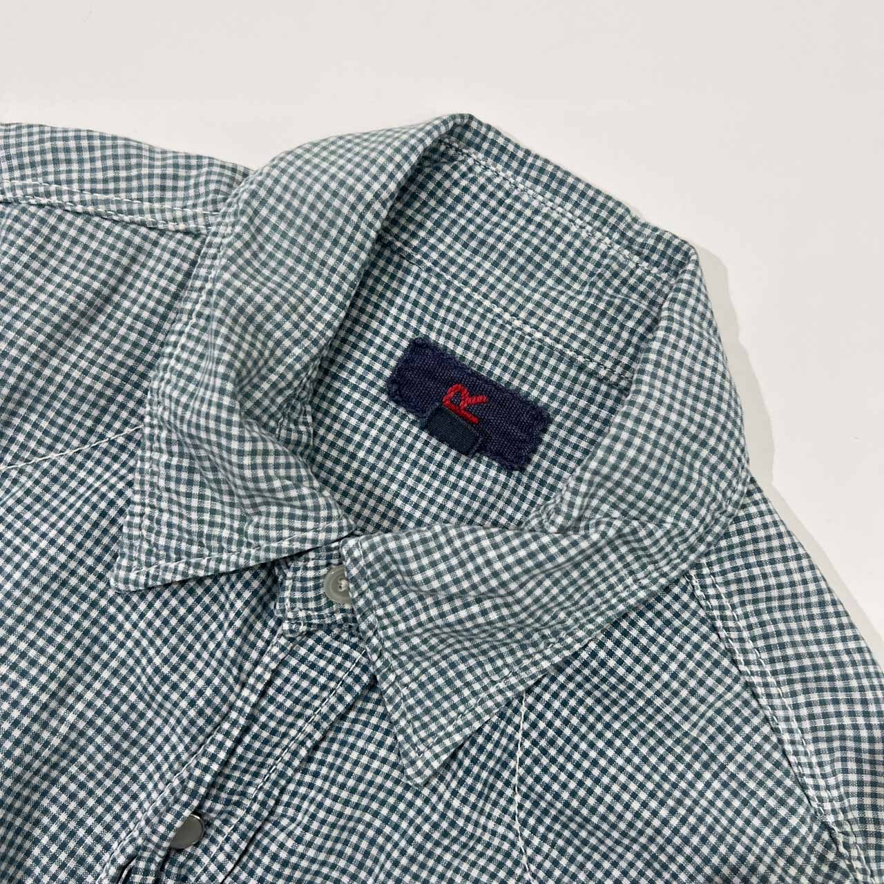 45rpm フォーティーファイブアールピーエム ギンガムチェック 長袖 ウエスタンシャツ 2/ブルー系