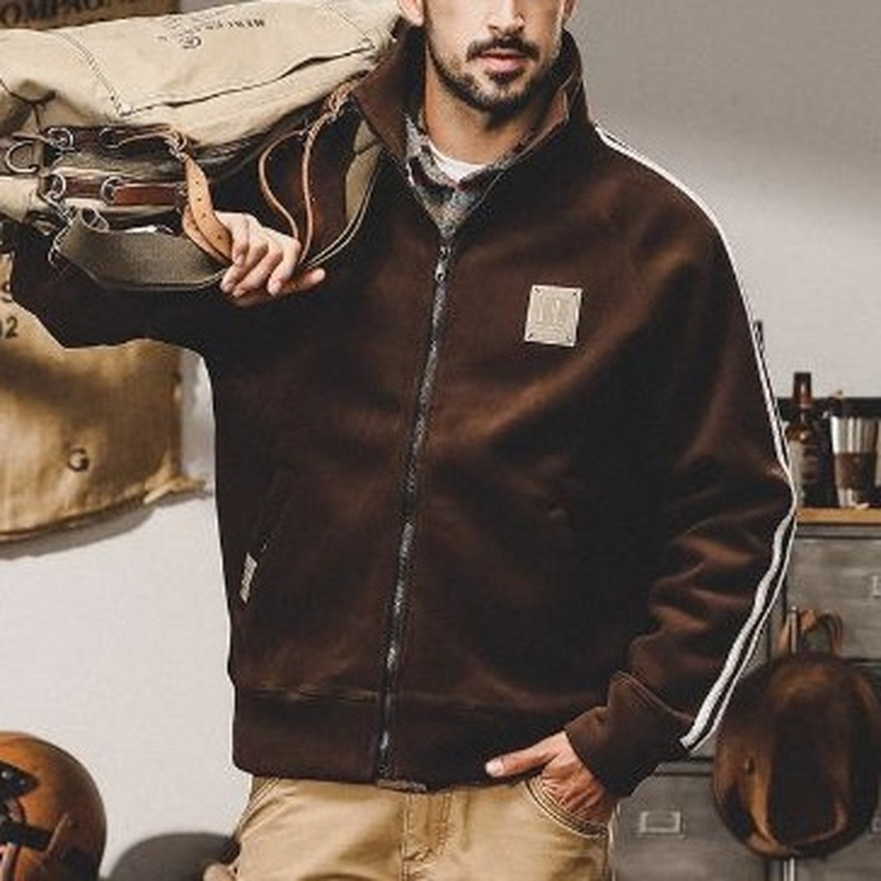 Stand Collar Zip-Up Track Jacket ◇3color H0831