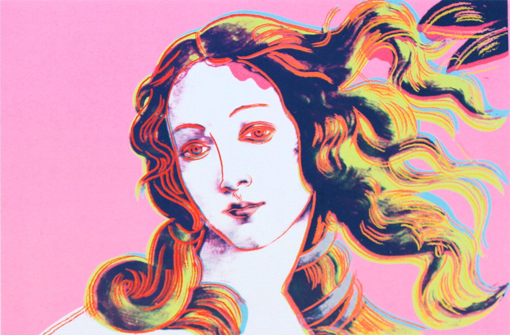 アンディ ウォーホル 絵画「ヴィーナスの誕生(ピンク) ,1984」展示用