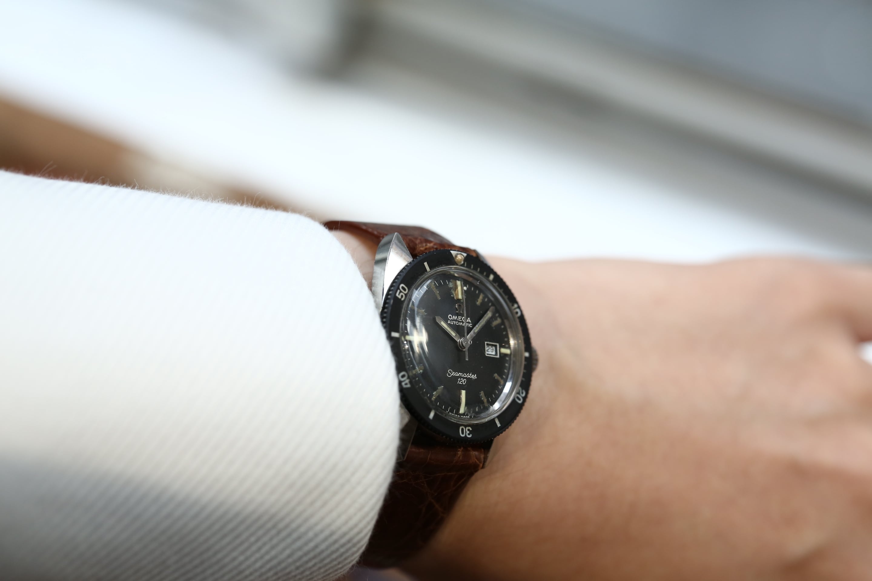 OMEGA】 1960's オメガ シーマスター120 ボーイズサイズ デイト 自動