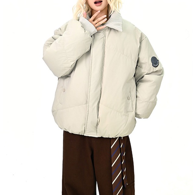 モードスタンドカラーパファージャケット  2col   R01165