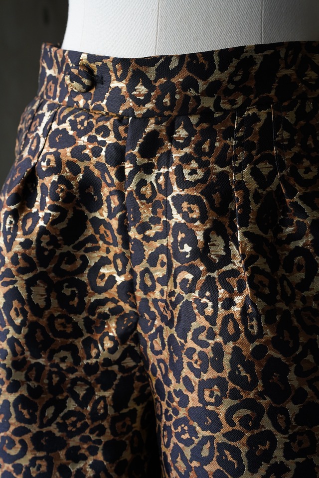 CHERIE LEOPARD JACQUARD TROUSERS