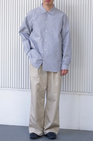 【MANUAL ALPHABET】MINI T/C CHESK ACTIVE SHIRTS / WHT・GRY
