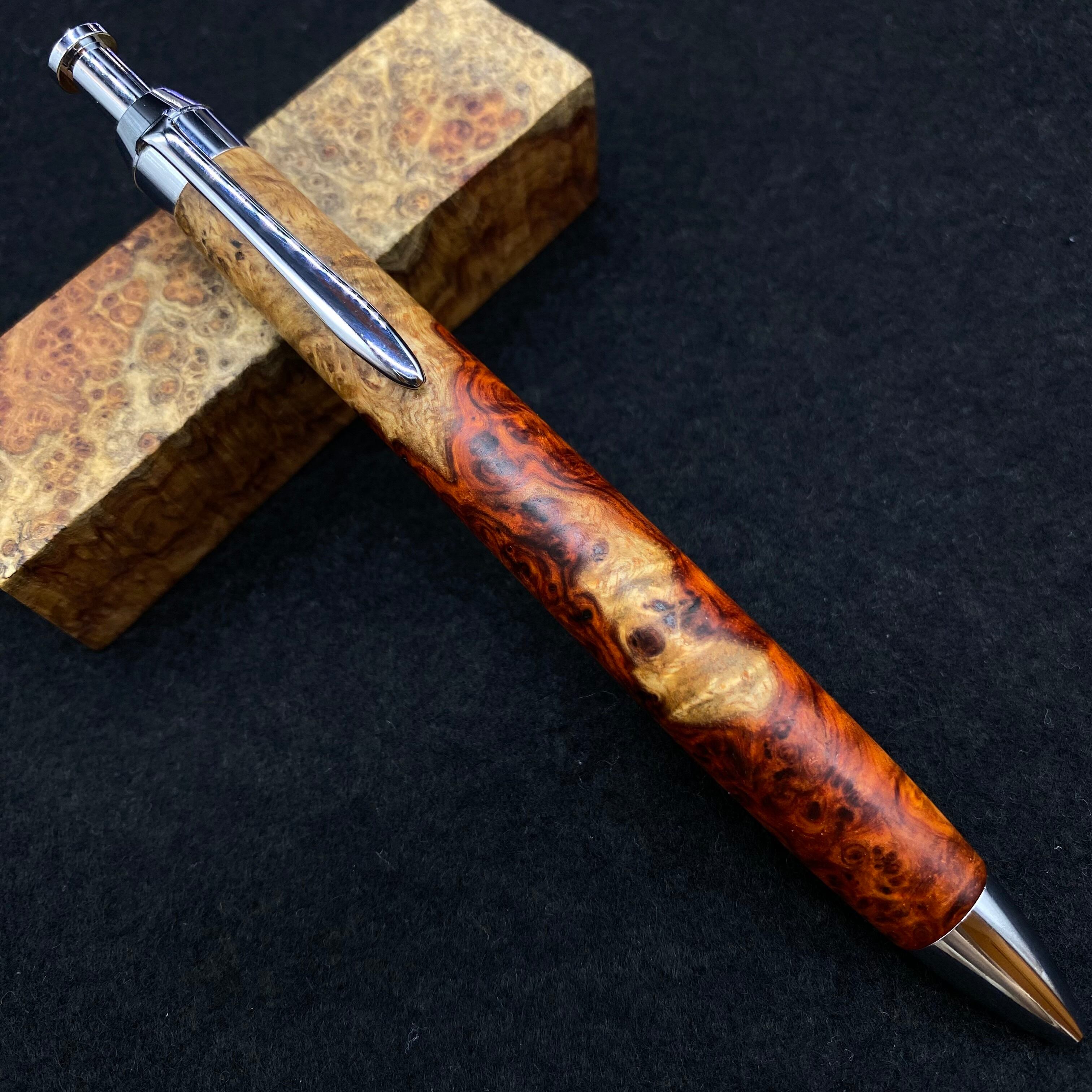 富士瘤クラフトバーズアイメープル(スタビライズドウッド 加藤金具mp0.5) 富士瘤クラフトバーズアイメープル(スタビライズドウッド 加藤金具mp0.5)