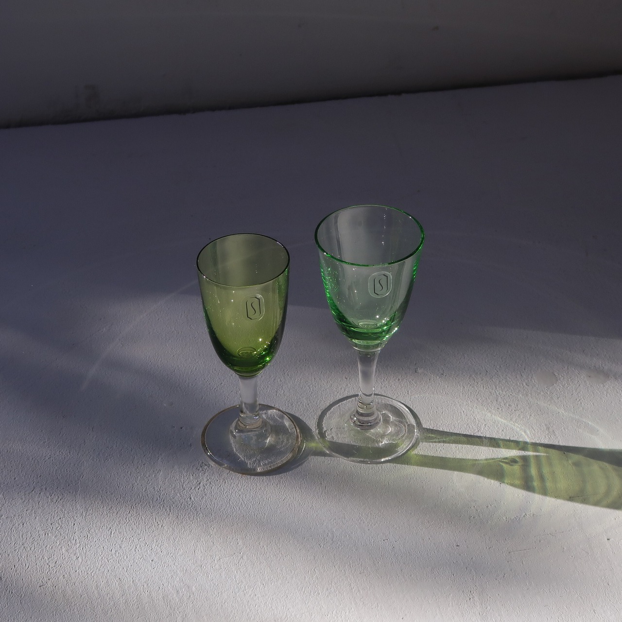 グリーンのミニグラス