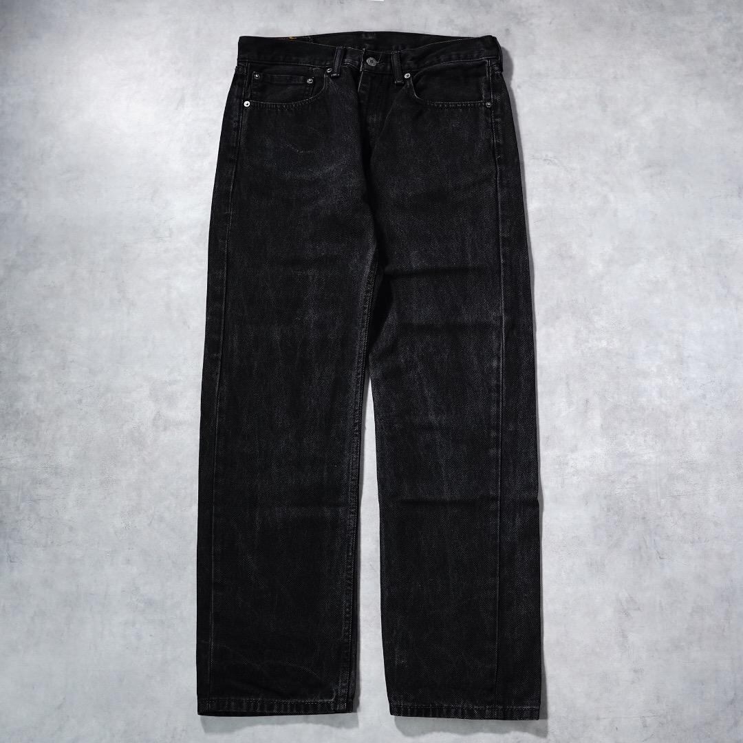 リーバイス505 Levis W34 ブラックデニムボトム 黒 古着 16944