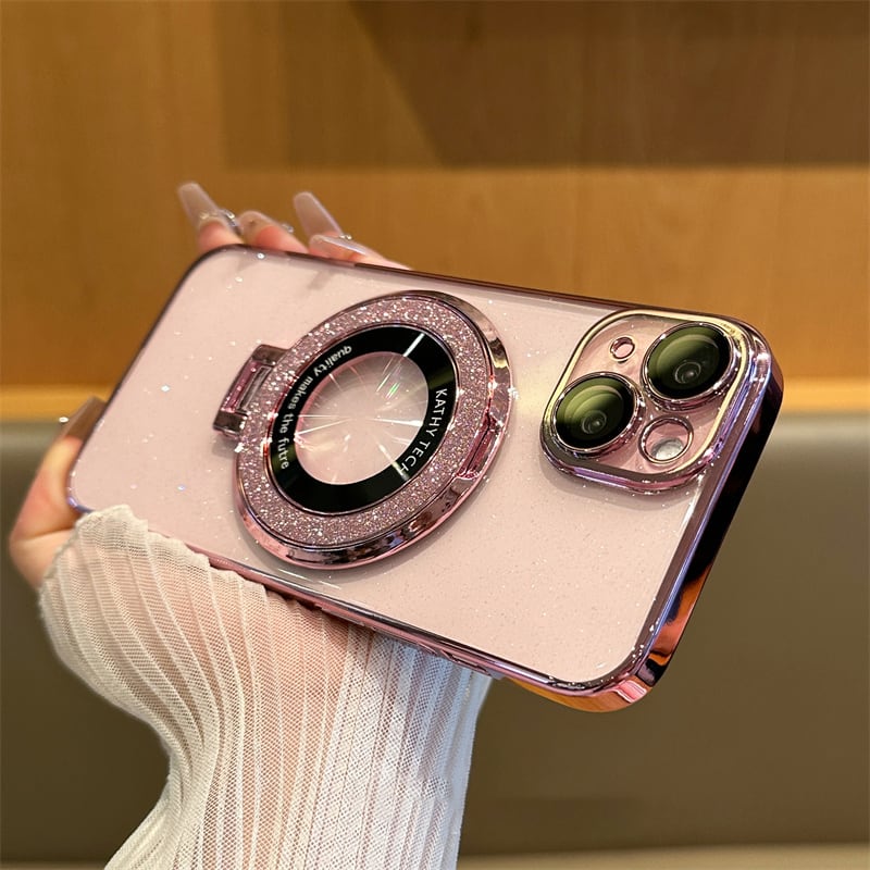 iPhone15 15Pro 15ProMaxケース MagSafe対応 キラキラなリング