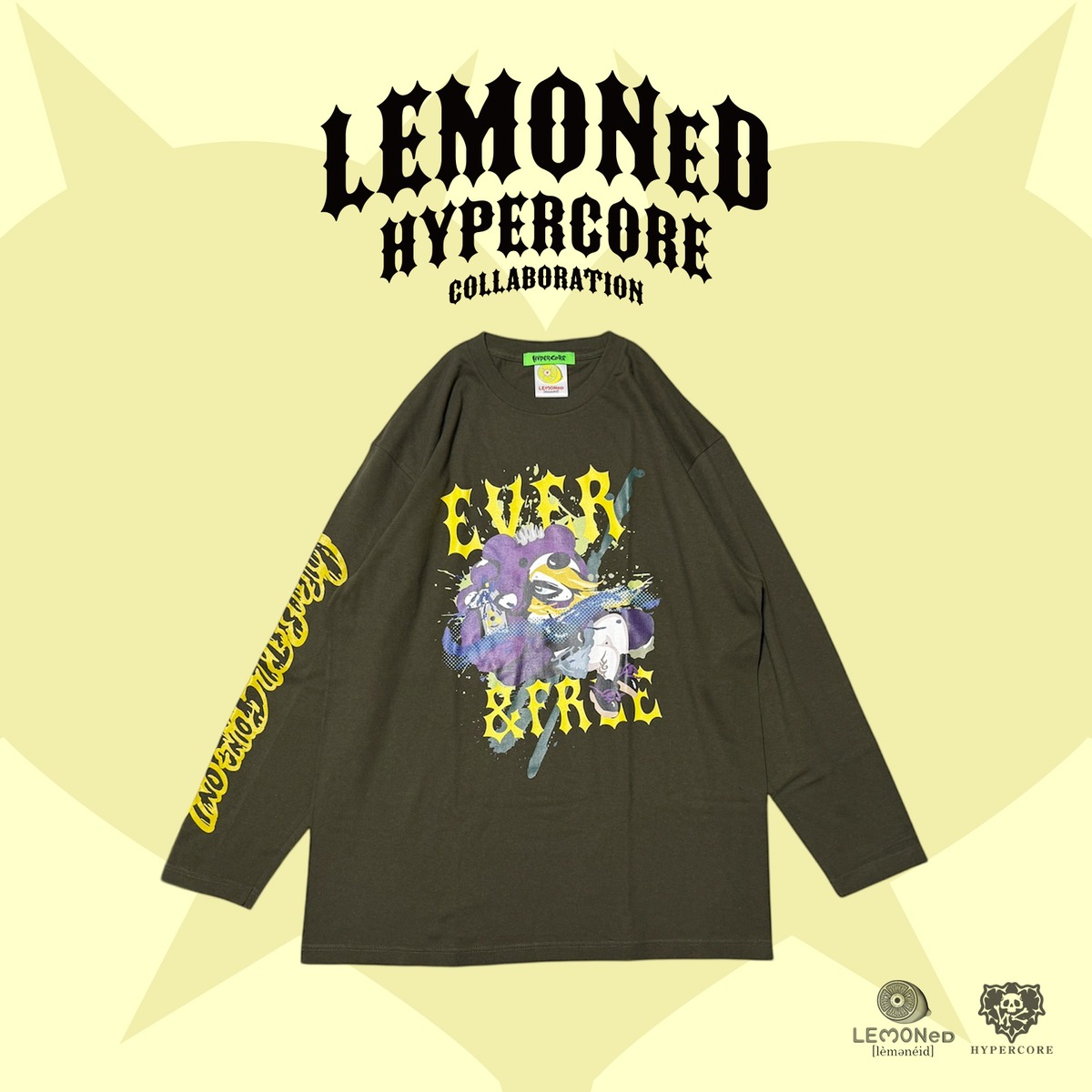 LEMONeD x HYPERCOREコラボレーション〈EVER&FREE〉ロングスリーブT 
