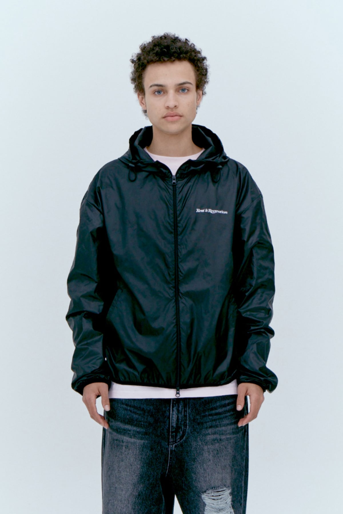 Rest & Recreation] WINDBREAKER JACKET - BLACK 正規品 韓国 ブランド