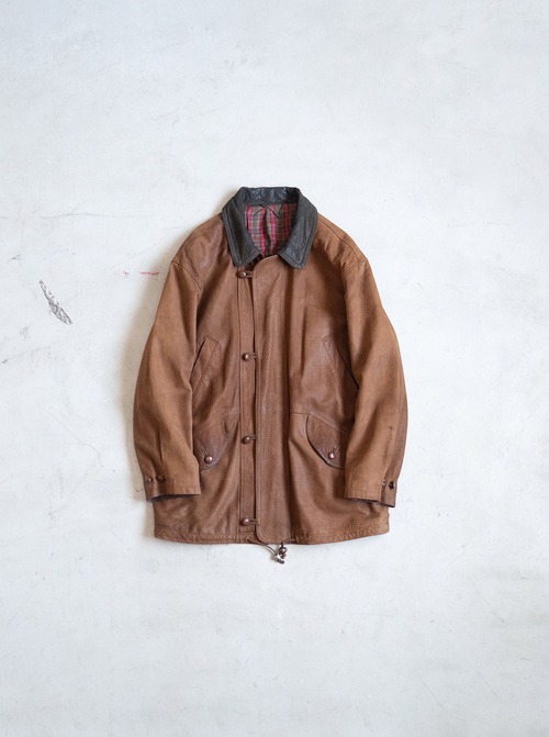 "Ultsch" 1980s Leather hunting jacket