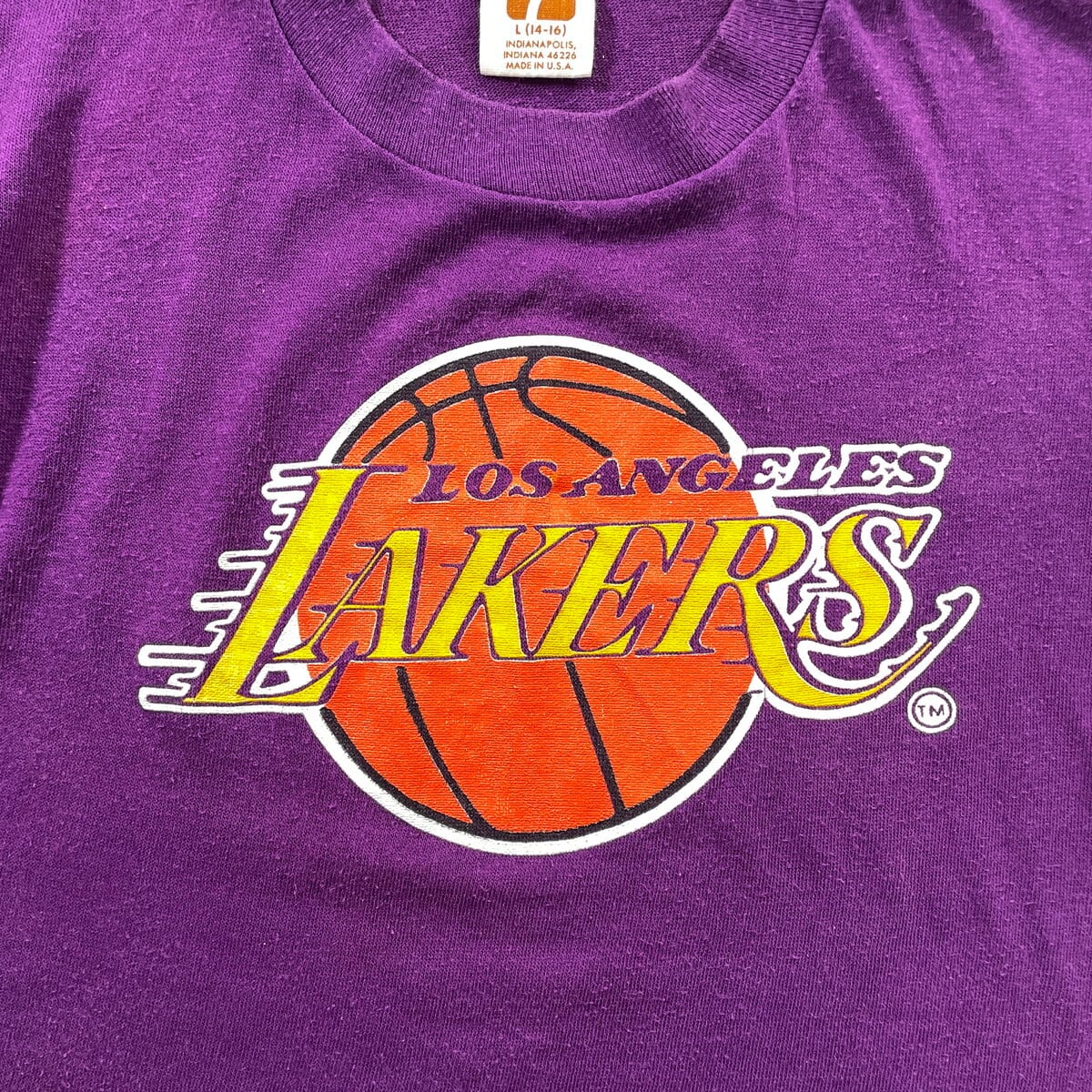 kids】80~90年代 USA製 NBA LAKERS ロサンゼルス レイカーズ Tシャツ