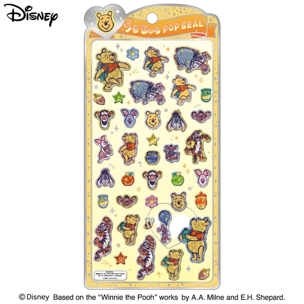 【新品　正規品】うるちゅる　ディズニー ドナルド　プーさん　チップとデール 国内正規品】 Disney うるちゅるポップシール/くまのプーさん | Zakka KURO