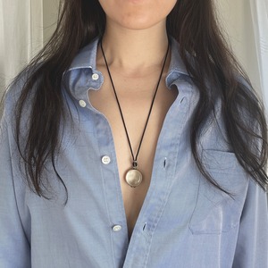 Vintage cristal top with cord Necklace