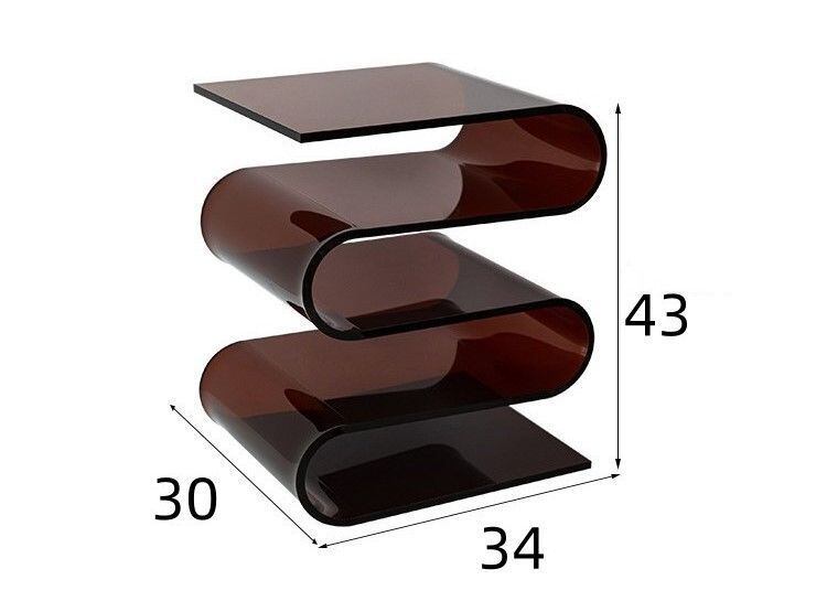 ラック サイドテーブル 透明アクリル本棚 スタンドタイプ アクリル