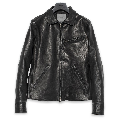 【予約商品】【STRUM　ストラム　RIDERS JACKET　ライダースジャケット】REDWOOD/ピットフルタンニン シュリンク ホースハイド/ダブルライダースジャケット【送料無料】【2027年4月～7月頃のお届け予定】