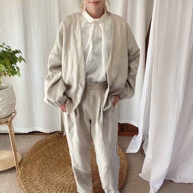 winter linen ↟ボタンレスブルゾン↟