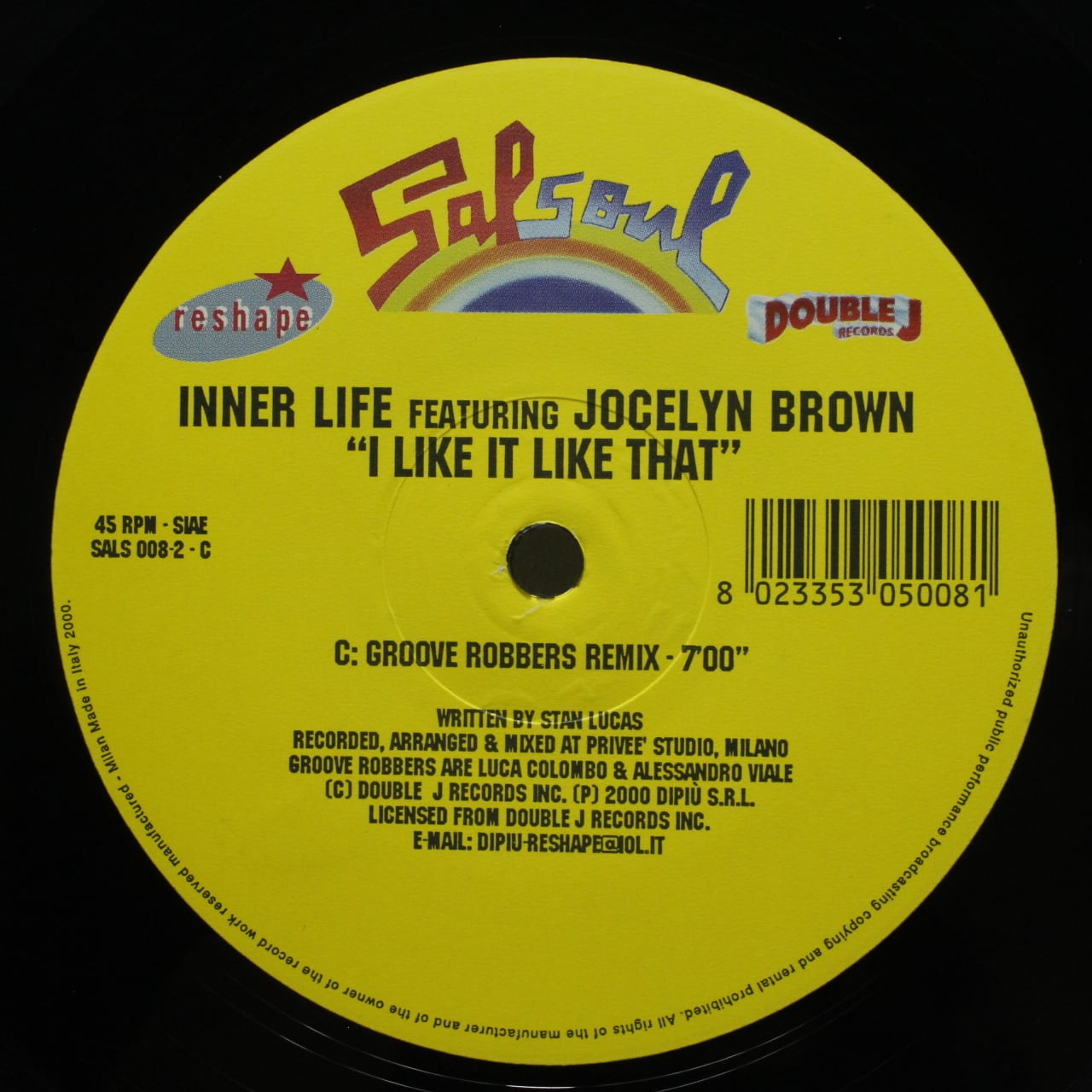 Inner Life Feat. Jocelyn Brown / I Like It Like That [SALS 008] - 画像4