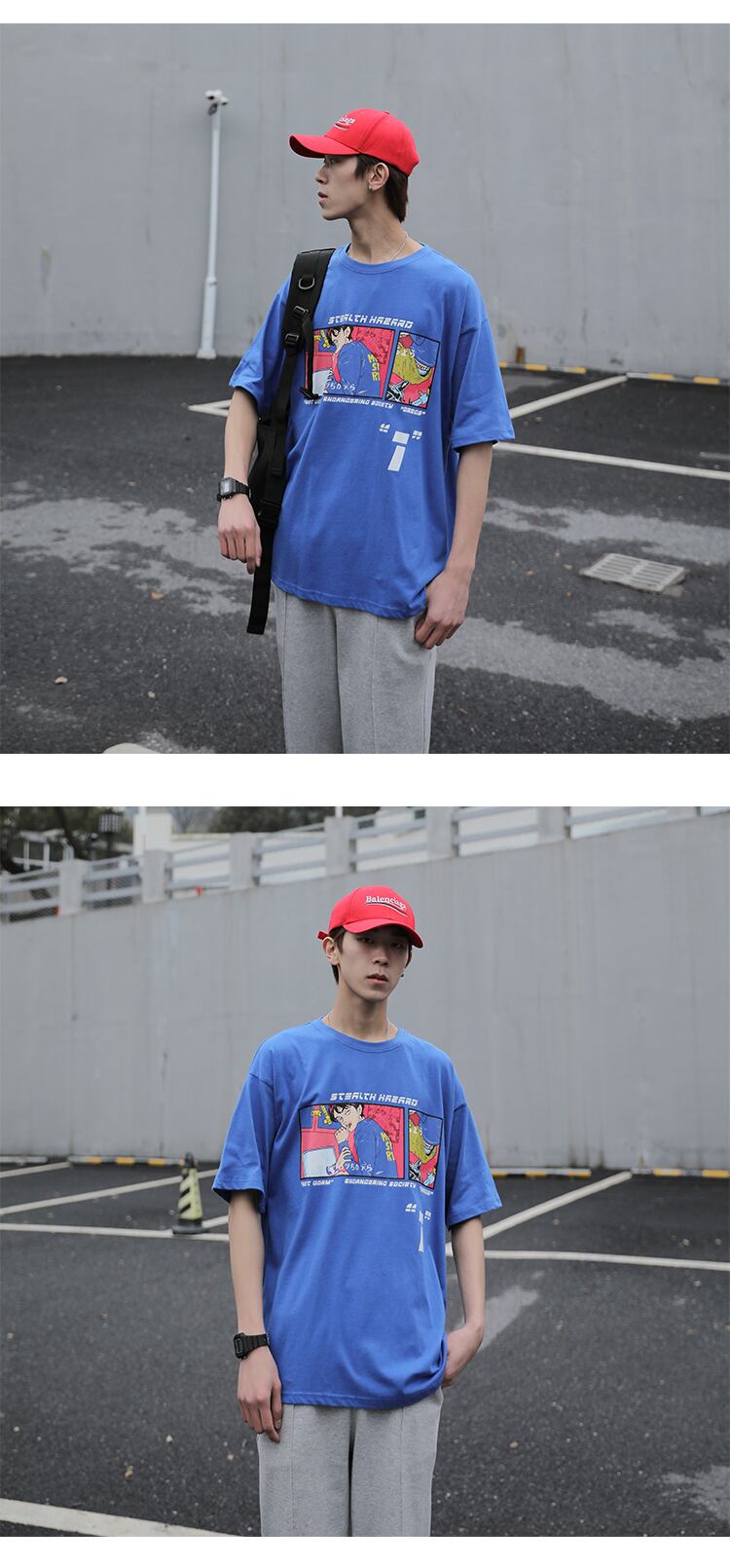 全3色 Tシャツ カットソー プリント カジュアル シンプル