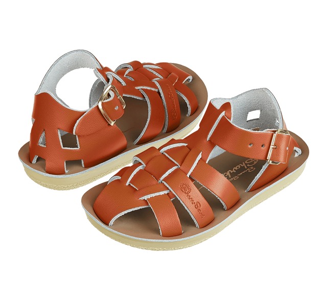 〈 Saltwater Sandal 〉 海でも履けるレザーサンダル "Shark"  / Paprika / 13〜19.5cm