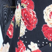 社交ダンス 衣装 prima boutique プリマブティック ドレス スタンダード ブラック系 レッド系 ベージュ系 赤 黒 チョーカー 長袖 レース 花柄 薔薇 バラ キラキラ ラインストーン スタンダードドレス ワンピース パーティドレス ダンスパーティー ステージ衣装 舞台衣装 発表会 付属 透け感 バラ柄 刺繍風 光る 装飾 上品 エレガント ボールルーム 発表会用 演奏会衣装 ロングスリーブ 袖あり フラワーレース