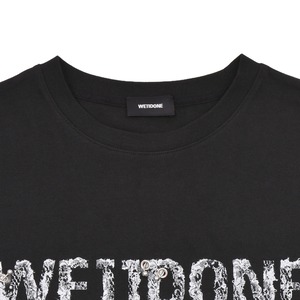 【WE11DONE】BLACK LACE PATTERN LOGO T-SHIRT