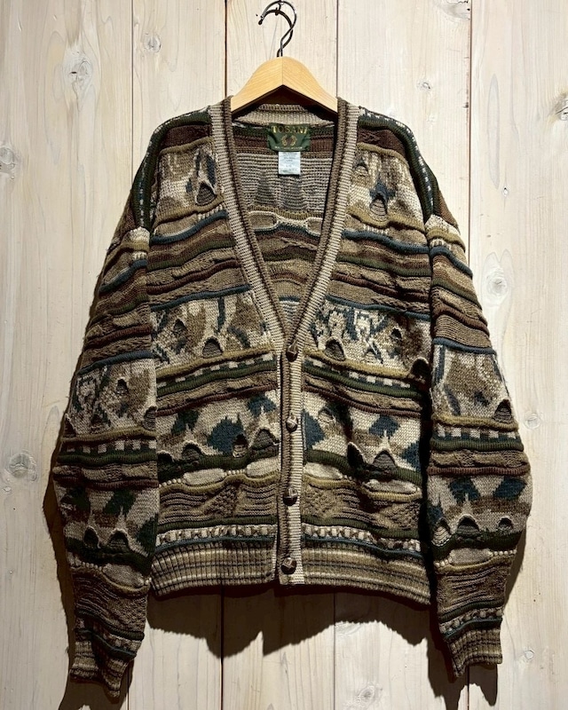 【a.k.a.C.a.k.a vintage】“TOSANI”Vintage Oversized 3D Knit Cardigan
