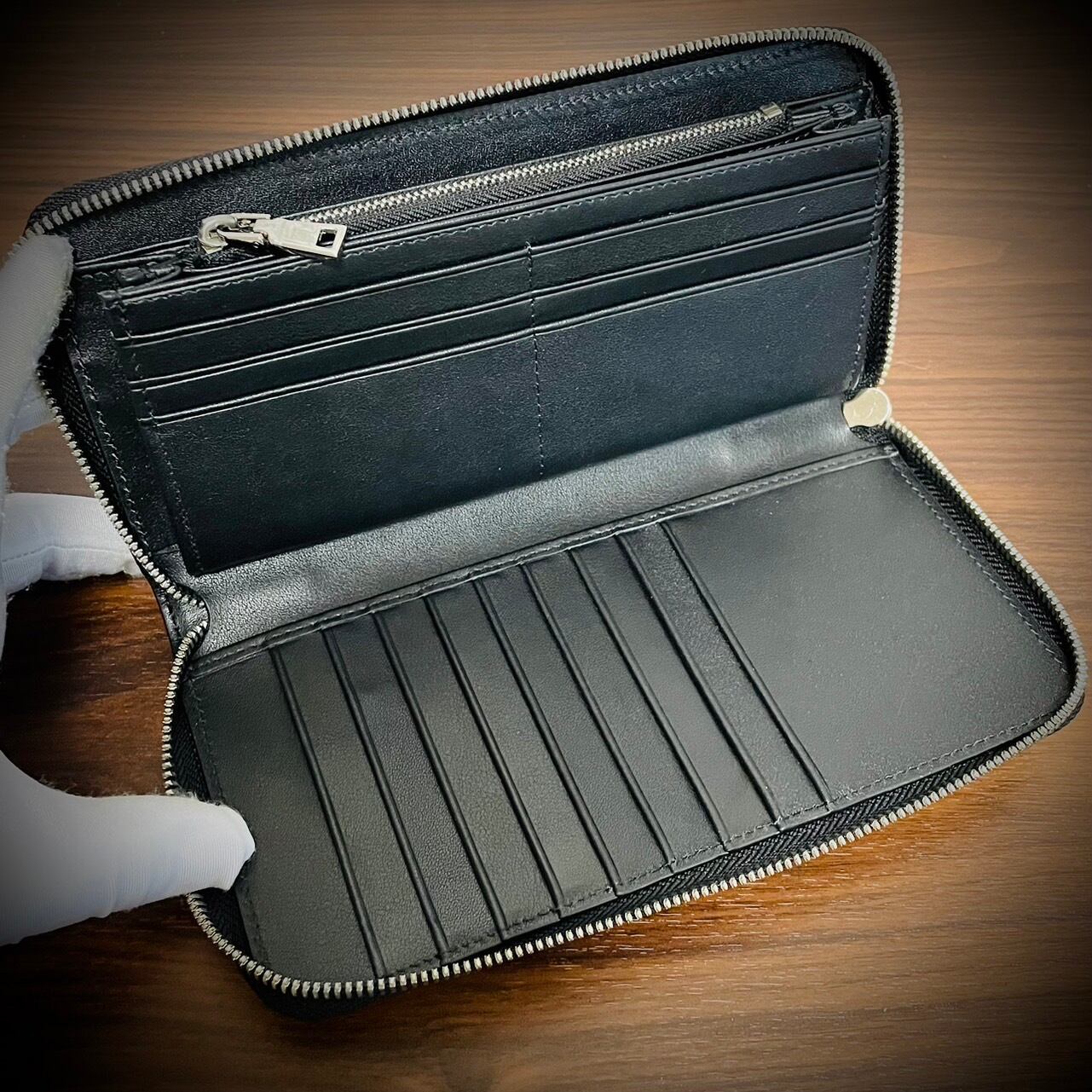 高級 クロコダイル センターカット 長財布 ワニ革 ギャルソン 本物証明  