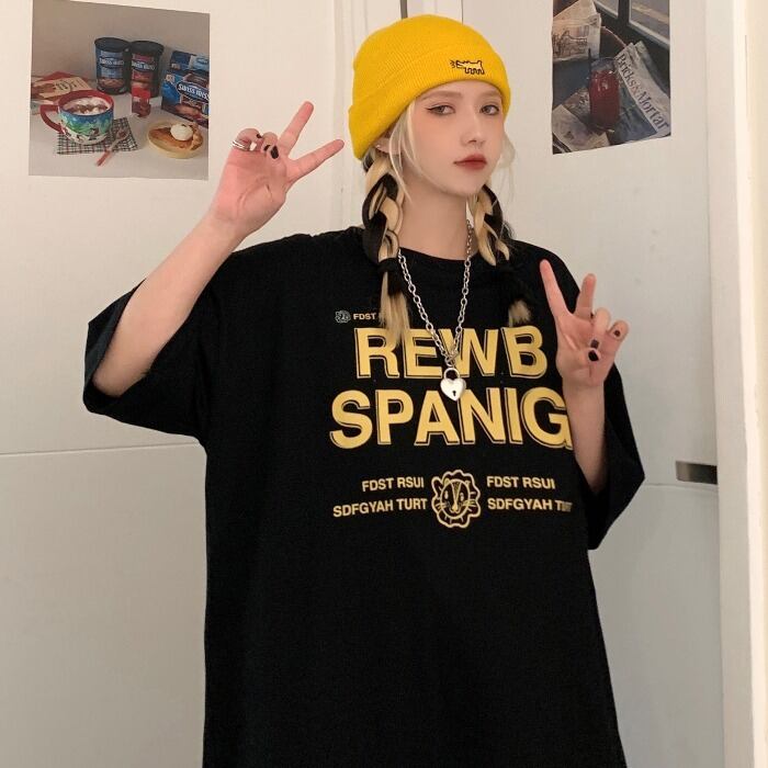 ルーズスプリングサマースタイルカジュアルTシャツ トップス ストリート 大きめサイズ 春物 夏物 ケッペル11975313181