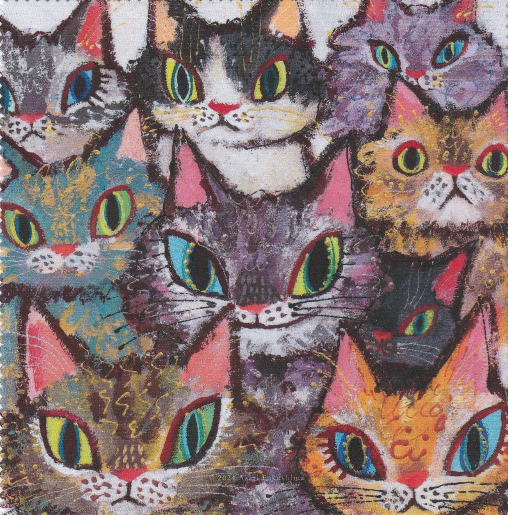 画家・福嶋吾然有さん作 チャトラ 猫 ねこ 福嶋吾然有 | 奈良