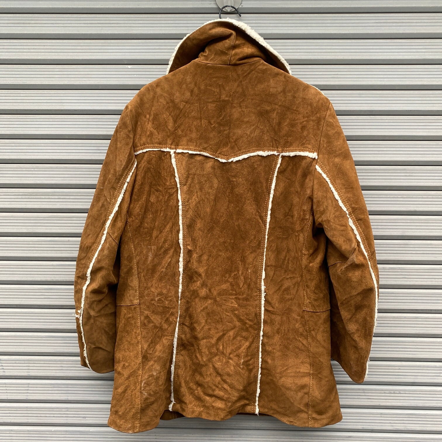 70年代 pioneer wear 本革 スウェード レザー ランチコート メンズXL 