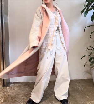 エイミーロウ  Eimee Law Ｗシャギー配色ロングコート