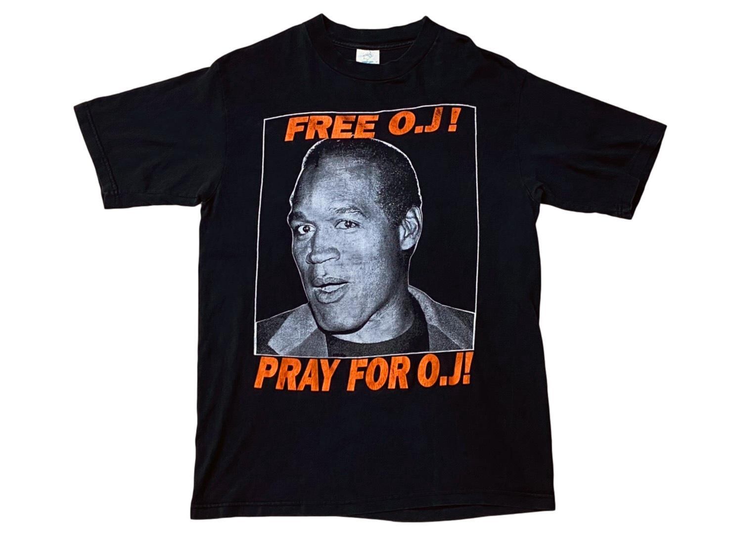 VINTAGE OJ SIMPSON FREE OJ PRAY FOR OJ TEE XL 200JK0952 | BRAND 