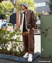 【#Re:room】BIG LOGO PRINT WIDE SWEAT PANTS［REP234］