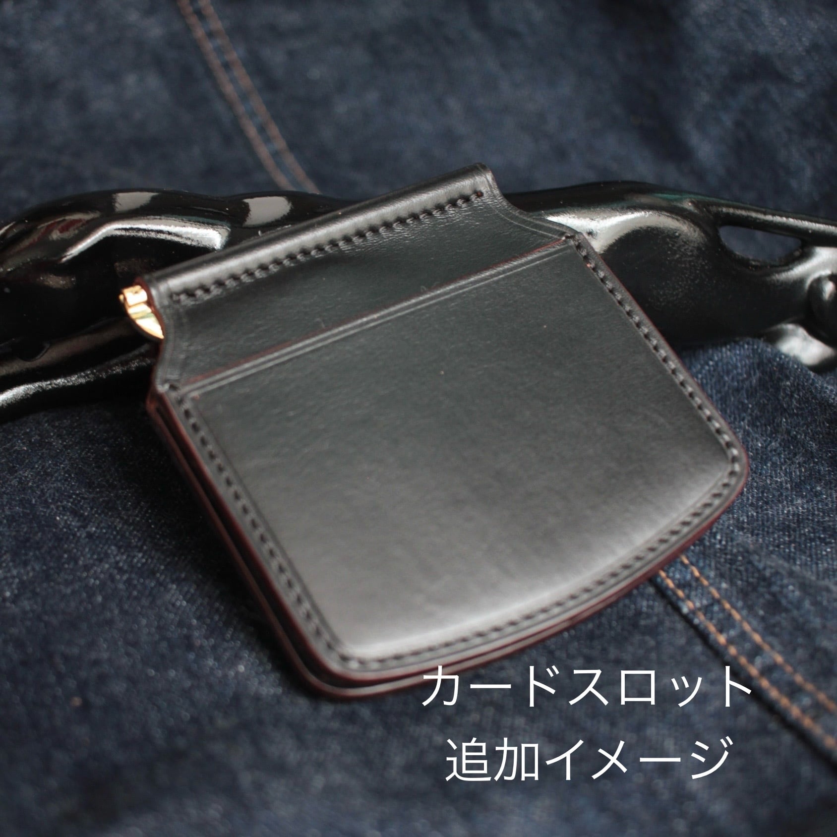 マネークリップ(ブラック/ブッテーロ,ワルピエ社 ) | 6T leatherworks