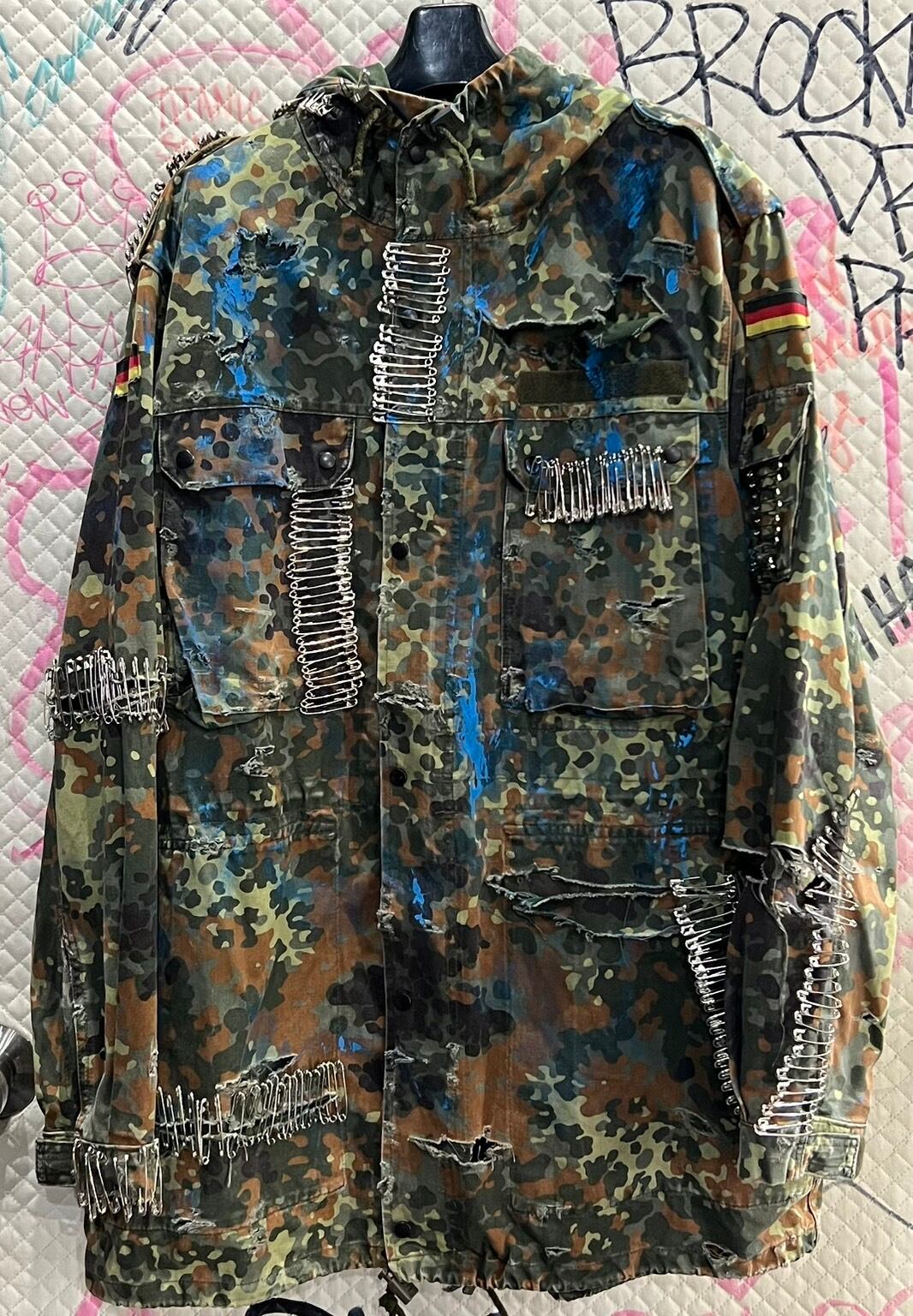 [原宿Dog] 再構築 リメイクパッチ アシンメトリー レザーライダース Dog original | Dog