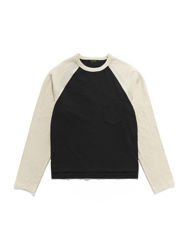 [EASTLOGUE] (WOMAN) RAGLAN RINGER L.S T-SHIRTS / CREAM & BLACK 正規品 韓国ブランド 韓国ファッション 韓国代行 イーストローグ 日本 店舗